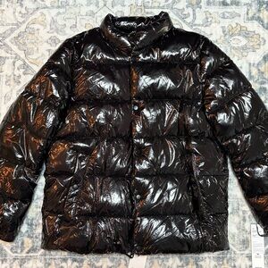 Calvin Klein Puffer Jacket Black Insulated Full Zip Mens Size Large New